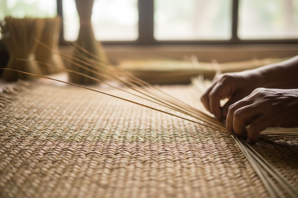 madurkathi grass weaving