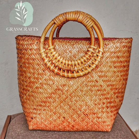 Straw Tote Bag - grasscrafts.com