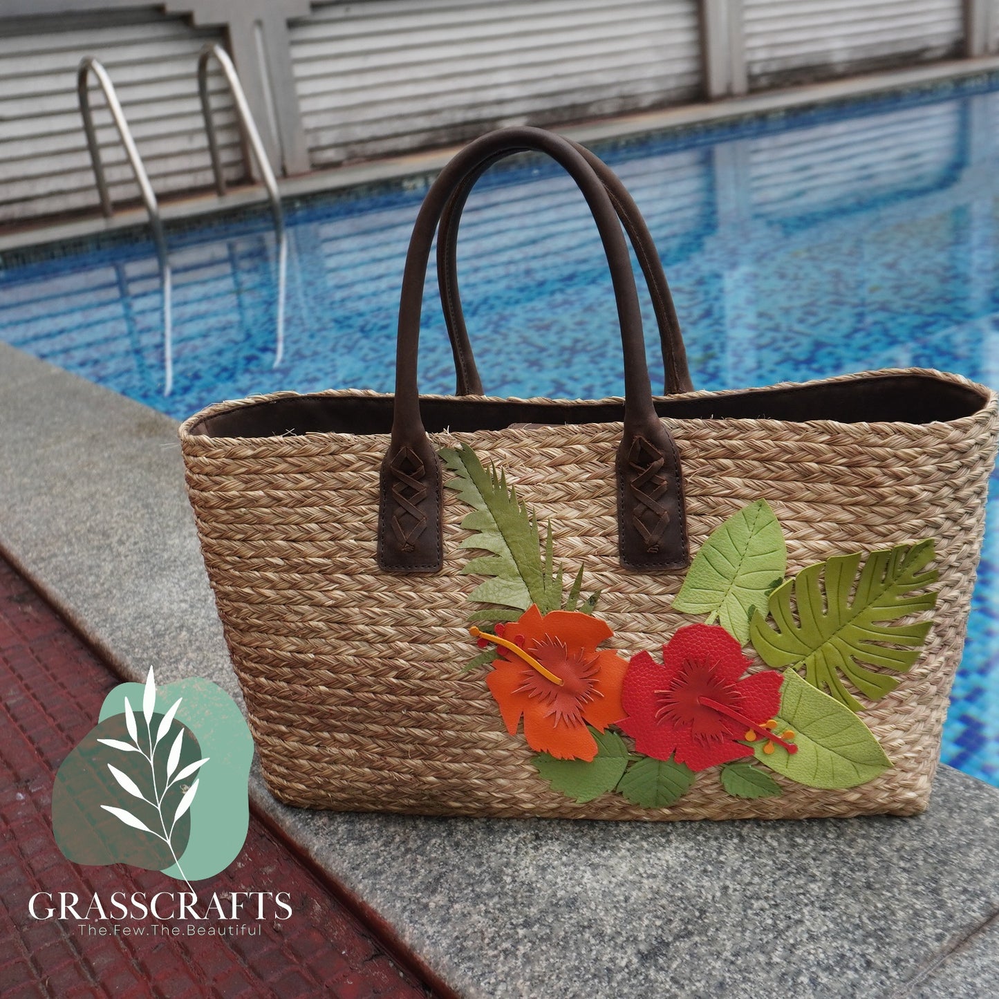 Straw Tote Bag - grasscrafts.com