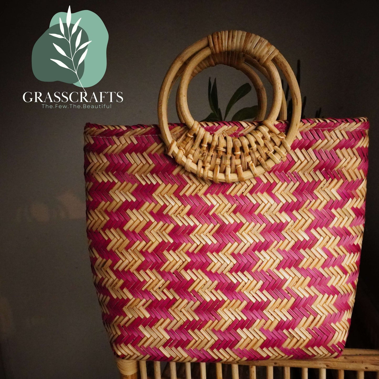 Straw Tote Bag - grasscrafts.com