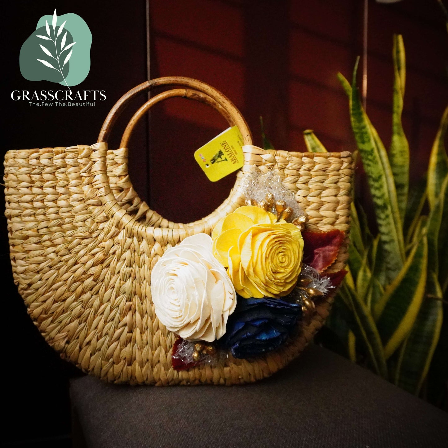 Straw Tote Bag - grasscrafts.com