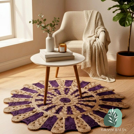 jute rug or floor mat or carpet