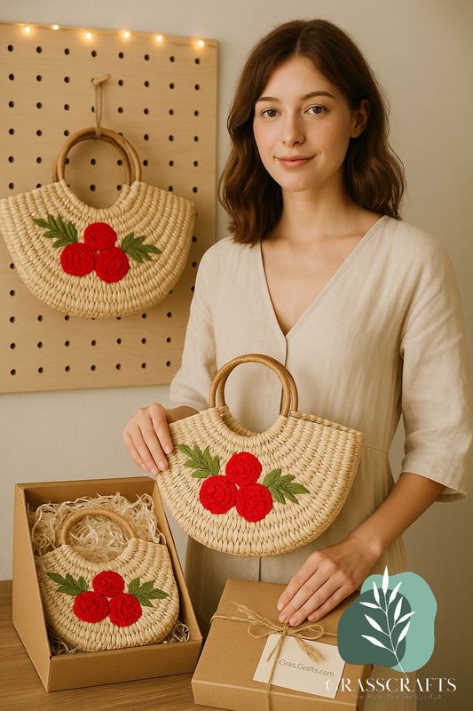 Embroidered handbag